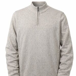 Luca Nobili Sweater Mens Size XL Beige 1/4 Zip Wool Silk Blend Preppy Classic